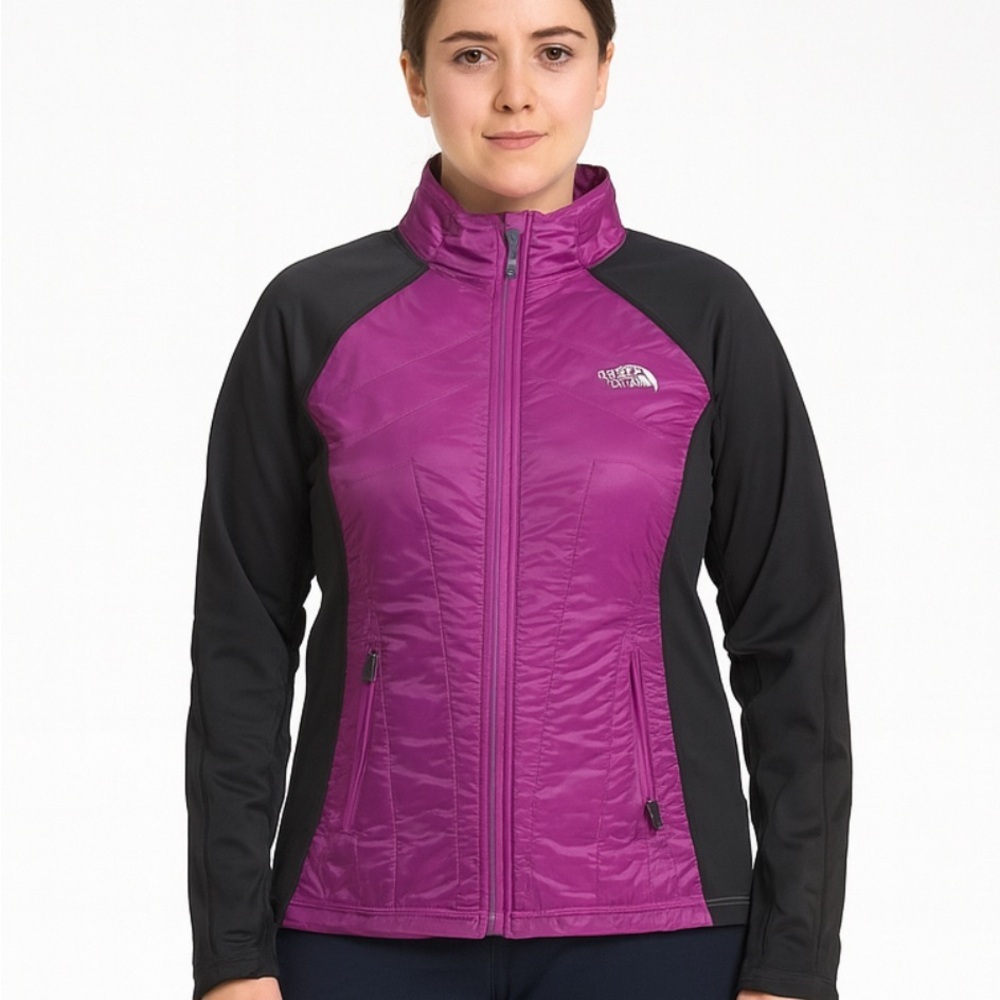 The North Face Women's Magenta and Black Ski Jacket